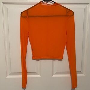 Orange Long Sleeve Women's Top